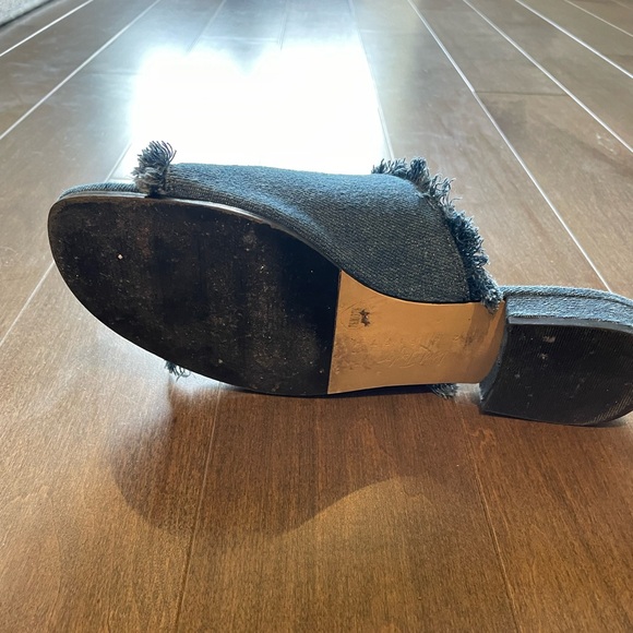 Lord & Taylor Denim Flat Mules Size 7.5 - Picture 4 of 4
